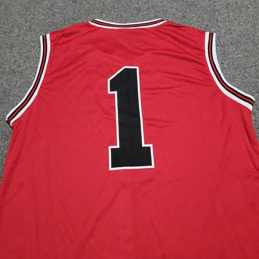 San Diego State Aztecs Jersey Mens Large Red Black 1 SGA Basketball Tank Shirt